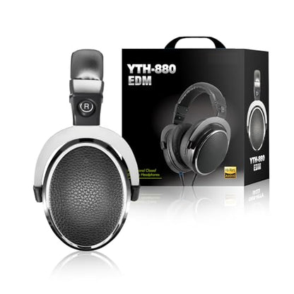 Yo-Tronics YTH-880 Wired Over-Ear Headphones, Hi-Res Studio Monitor, 50mm Driver 3.5/6.3mm Wired Audio Jack with 9.8ft Cable for Electronic Drum Stereo Deep Bass Keyboard Guitar, Black - color: YTH-880 EDM