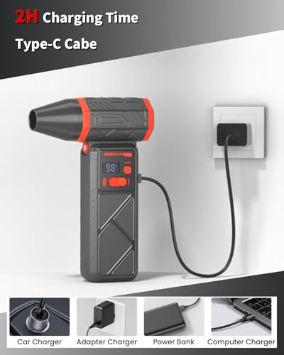 Compressed Air Duster Electric, 150,000 RPM, Cordless Keyboard Cleaner