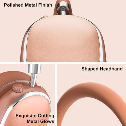 Srhythm NiceComfort 95 Adaptive Noise Cancelling Headphones Wireless | Bluetooth with Spatial Audio,Transparency,ENC,HD Sound,Low Latency for Gaming,Slim Headphones Lightweight - color: Rose Orange
