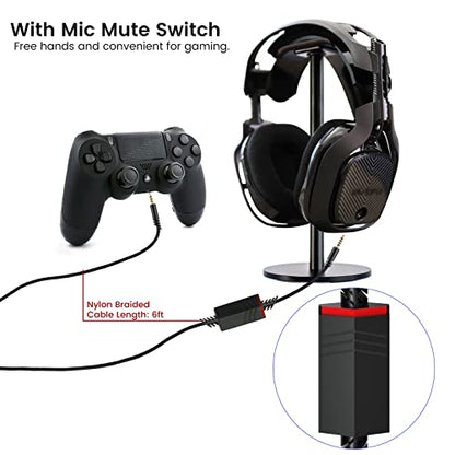weishan A40 Mic and Audio Cable, Replacement for Astro A40 TR Gaming Headsets