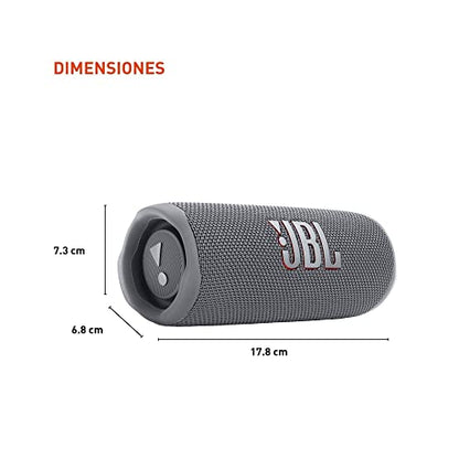 JBL FLIP 6 Portable Wireless Bluetooth Speaker Waterproof - Gray (Renewed) - color: Grey