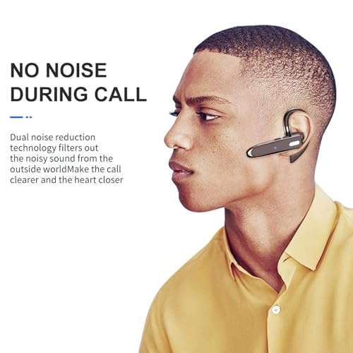 Wireless Headset Business Earpiece 70Hrs Playtime with 450mAh Charging Case Built-in Mic Noise Cancelling Headphone 5.0 Handsfree Sports Earphone for Android iOS Driving Trucker Driver Business Office - color: Black With Box