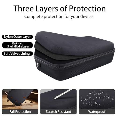 co2CREA Hard Case for Sony ULT Field 3 Wireless Bluetooth Speaker, Black | Portable Travel Bag Replacement with Detachable Shoulder Strap and Handle, Shockproof EVA Shell and Soft Lining - color: Black Case, style: Case for Sony ULT Field 3