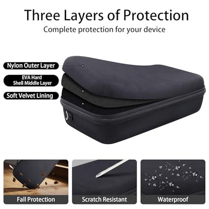co2CREA Hard Case for Sony ULT Field 3 Wireless Bluetooth Speaker, Black | Portable Travel Bag Replacement with Detachable Shoulder Strap and Handle, Shockproof EVA Shell and Soft Lining - color: Black Case, style: Case for Sony ULT Field 3
