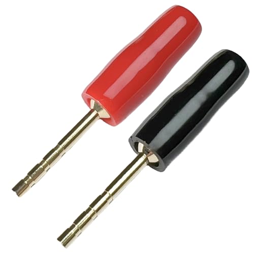 4mm Banana Male Screw Plug, Red Black, 20 Pack