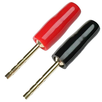 4mm Banana Male Screw Plug, Red Black, 20 Pack