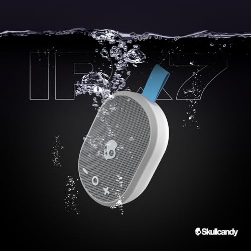 Skullcandy Ounce Wireless Bluetooth Speaker - IPX7 Waterproof Mini Portable Speaker with 16 Hour Battery, Downward Firing Passive Radiator, and Ballistic Nylon Carry Strap