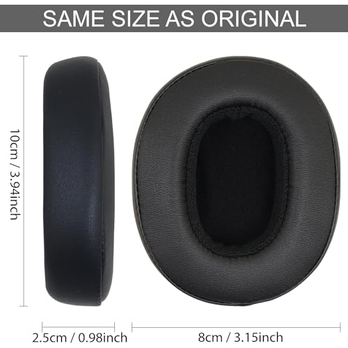 Replacement Ear Pads for Skullcandy Crusher Wireless/Evo/Hesh ANC/EVO/Crusher ANC, Headphones Ear Cushions Covers for Skullcandy Venue Wireless ANC Headset Accessories Ear Cups Repair Parts (Black) - color: Black