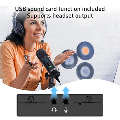 eKL USB 3.2 Switch for 4 Computers, 2 USB-C+2 USB-A 10Gbps Inputs, Share 1 USB-C+3 USB-A Peripherals Like Mouse Keyboard Printer Scanner, with 3.5mm Mic Headphone Jack, Includes 4 Cables & Controller - size: USB3.2 10Gbps 4 in 4 out with desktop controlle