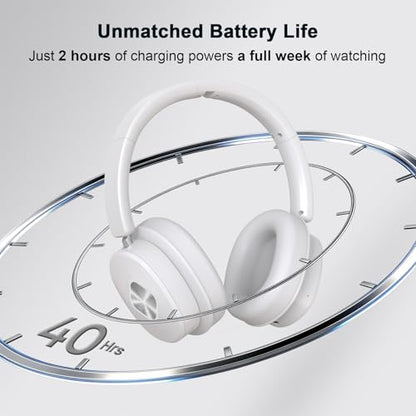 Wireless Headphones for TV, TV Headphones Wireless for Seniors with Transmitter Charging Base, 3 Audio Modes & Low Latency & Blutooth 5.4, Bluetooth Headphones for TV Watching, Gifts for Elderly