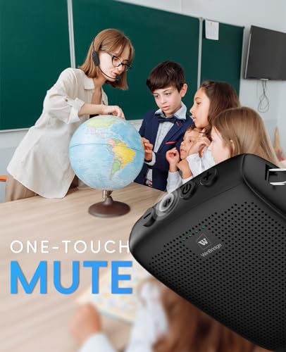 Mini Personal Wireless Voice Amplifier with 2 Bluetooth Microphones | Portable Microphone and Speaker,15W Rechargeable Pa Speaker System for Teachers, Coaches & Public Speaking