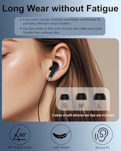 Samsung Earbuds Wired 3.5mm Jack Headphones with Microphone, Aux Cord Ear Buds for Galaxy S10 S9 S8 A14 A15 A32 A52 A12 A07 4G iPhone SE 6 in-Ear Earphones Earpods Audifonos for Laptop Gaming Switch