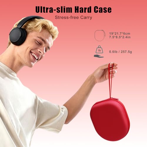 Headphone Headset Case Compatible with JBL Tune 520BT 720BT/BERIBES/KVIDIO/Soundcore by Anker/Sony Wireless On-Ear Headphones,Red - color: Red