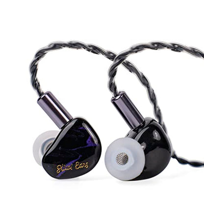 Linsoul Kiwi Ears Cadenza 10mm Beryllium Dynamic Driver IEMs, Purple | with 3D-Printed Shell, Audiophile Sound Balance, Detachable 0.78 2pin 3.5mm IEM Cable for Music Enthusiasts Musicians - color: Purple