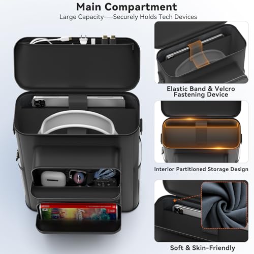 KDD Carrying Case Compatible with Gaming Headset and Controllers, Travel Gaming Console Bag with Multiple Pockets for Playstation 5 Controllers, PS Portal, Headphone, Game Cards and Accessories Kits