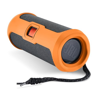 Silicone Protective Cover Frame Case Skin for JBL FLIP Essential 2 Bluetooth Speaker Shell Sleeve Hand Bag Shoulder Case Box Accessories - color: Orange