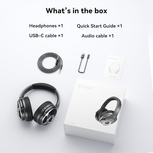 Bluetooth Over Ear Headphones Noise Cancelling 63H Long Playtime Foldable | 3 in 1 Over Ear Bluetooth Headphones Speaker with TF Card 6.0 Bluetooth 3D HiFi Stereo Sound for Music/Gaming/Outdoor Travel