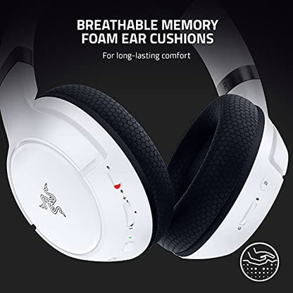 Razer Kaira Wireless Gaming Headset for Xbox Series X|S, Xbox One: Triforce Titanium 50mm Drivers - Cardioid Mic - Breathable Memory Foam Ear Cushions - EQ Pairing Button - Windows Sonic - White - color: White, style: Kaira