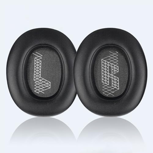 Replacement Ear Pads for JBL E65 (E65BT E65BTNC)/Live 650 (650NC 650BTNC)/Live 660 (660NC 660BTNC)/Duet NC Over-Ear Headphones, Headset Ear Cushions, Headset Earpads, Ear Cups Cover-Black - color: Black