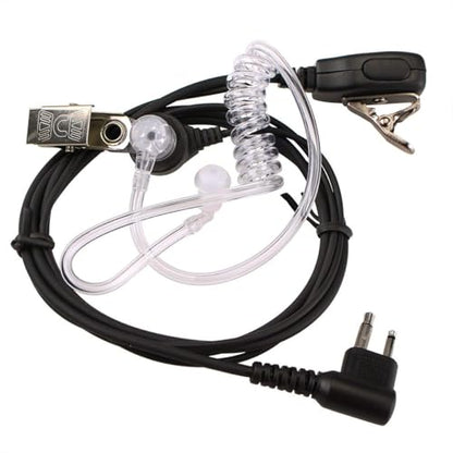 Retevis Acoustic Tube Walkie Talkie Earpiece with Mic, 2 Pin(5 Pack) | Compatible with Motorola CP100/CP100D/CP185/CP200/CP200D/ GP300/GP2000/BRP40/DLR1060 Walkie-talkies, Two Way Radio Earpiece