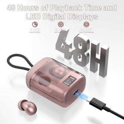 Sleep Earbuds Bluetooth 6.0 in Ear, Sleep Headphones with Sleep Monitor APP, 2026 New Mini Sleep Ear Buds with Small Earplugs for Side Sleepers, 48H Playtime Sleep Earphones with Sleep Mode Rose - color: Rose Gold