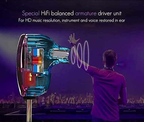 KZ ZST in Ear Monitor Headphone Hybrid Banlance Armature with Dynamic in-Ear Earphone 1BA+1DD Wired Earbuds HiFi Headset Gaming IEMS with Detachable Cable for Gamers,Musicians - color: Purple, style: without Mic