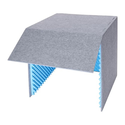 Desktop Soundproof Cover, 80x80cm Portable Vocal Isolation Booth with Acoustic Foam, Microphone Isolation Booth Cube, Noise Reducing Shield for Microphone, Streaming, and Office Privacy (Blue) - color: Blue