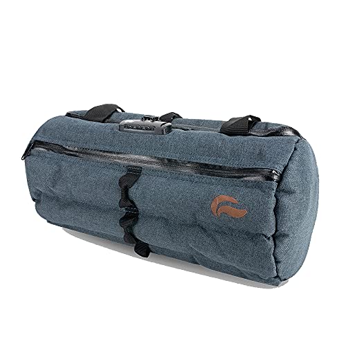 Skunk Duffle bag Medium 16"- Smell Proof - With combo lock - PATENT PENDING (Blue Navy, 16"x7.5") - color: Blue Navy