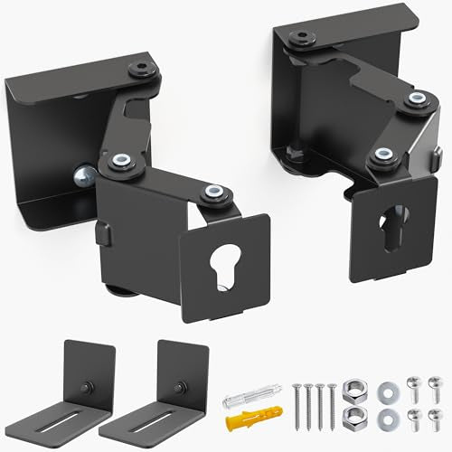 VIVO Black Steel Universal Soundbar Wall Mount, Mount-ESB1 | Universal L Brackets, Adjustable Extending Speaker Arm Holders, Swivel Arm Design