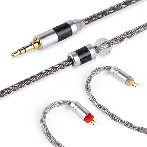 Linsoul Tripowin Zonie 16 Core Silver Plated IEM Cable, SPC Earphone Cable, for BL03 TRN V90 V80 AS10 ZS10 ZS6 ES4 ZST ZSR IEMs
