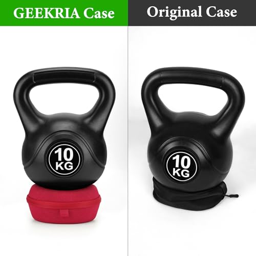 Geekria Shield Headphones Case Compatible with Beats Solo HD/4/3/2/ Pro Wireless Case, Replacement Hard Shell Travel Carrying Bag with Cable Storage (Red) - color: Red