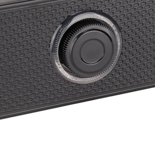 Double Horns Home Soundbar Speaker with Volume Control 3.5mm Input Wired Connection TV Entertainment System USB Powered
