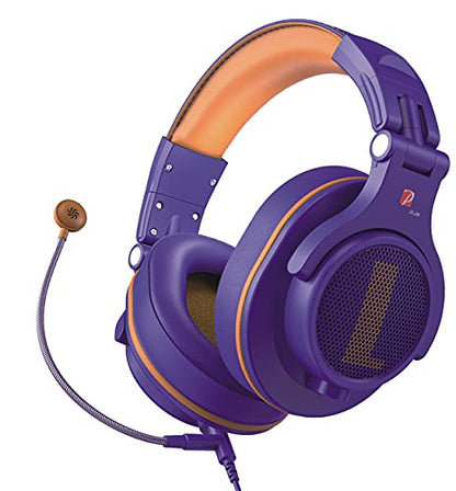 Prosonic DJ2XG Headsets with Boom Mic, Wired Over Ear Headphones for Business Meeting, Skype Zoom, PC Gaming ,PS4, Xbox One, Discord, Podcast, Headset with SharePort & Volume Control (Blue)