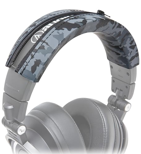 WC BandZ ATH - Upgraded Headband Cover for Audio Technica ATH M50X / M50XBT / M50 / M40X / M40 / M40FS / M30X / M30 / M20X / MSR7 by Wicked Cushions | Black Camo - color: Black Camo