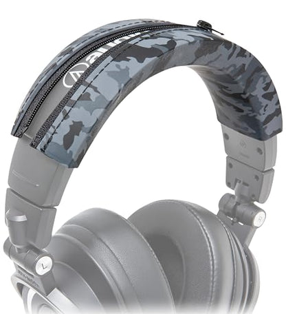WC BandZ ATH - Upgraded Headband Cover for Audio Technica ATH M50X / M50XBT / M50 / M40X / M40 / M40FS / M30X / M30 / M20X / MSR7 by Wicked Cushions | Black Camo - color: Black Camo