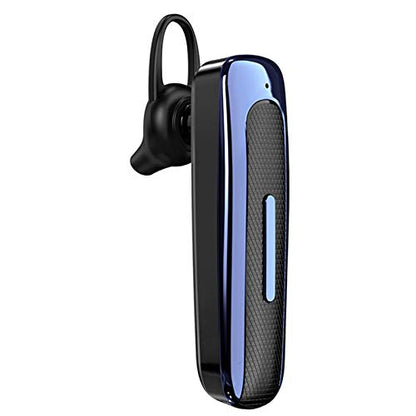 Goshyda Headset, Single Ear Hanging Business Earbuds, Bluetooth Handsfree Earpiece with Microphone, 500 Hours Standby Time Driving Headset (Blue)