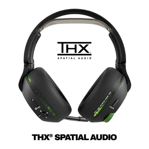 Skullcandy Crusher PLYR 720 Wireless Gaming Headset - Digi-Black Xbox | THX Spatial Audio, Multi-Sensory Crusher Bass, Removable Microphone, PC, PlayStation, Nintendo, Multi-Platform, Open-Back - color: Digi-Black Xbox