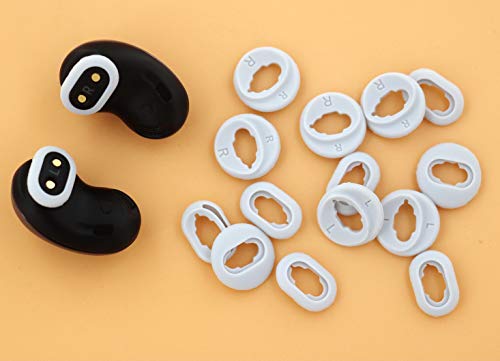 Galaxy Buds Live Adapter Tips Eartips Earbuds, 8 Pairs Replacement S/L 2 Size Silicone Rubber Ear Tips Buds Wing Tips Fit in Case Compatible with Samsung Galaxy Buds Live - White