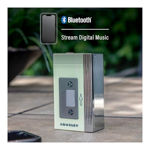 Crosley CR3047A-MT Mini Retro 80s Portable Bluetooth Speaker, Mint | Retro 80's-Inspired Design, Speaker Only - Does Not Play Cassette Tapes, Bluetooth In, Rechargeable Lithium-Ion Battery - color: Mint