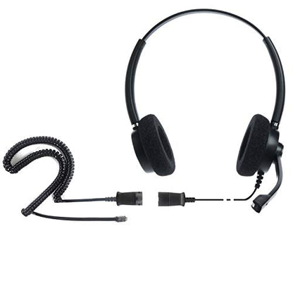 IPD IPH-165 Phone Headset with Noise Cancelling Microhone for Office and Call Center- Comapatible with Polycom VVX,Aastra,Avaya Digital, Nortel, Samsung,Mitel landline Phones | Office and Call Center, Compatible with Polycom VVX, Aastra, Avaya Digital, No