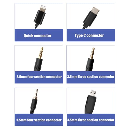USB C Lavalier Microphone, Noise Cancelling Condenser Mic with Plug & Play, Clip On Lapel Mic for Computer & Smartphone, for Streaming, Gaming, Online Class, Recording