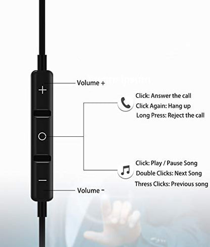Wired Earbuds Noise Isolating In-Ear Headphones Earphones with Mic Volume Control 3.5mm Plug for Sports Workout Compatible with Cell Phones Android Samsung Galaxy Moto Tablets Laptops Computer (Black) - color: Black