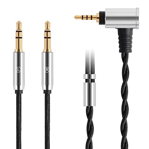 Monitor Headphone Cable,Dual 3.5mm Over-Ear Headphone Wire,High Purity Oxygen Free Copper AUX Cord Compatible with Hifiman HE560 Meze 105 AER MDR Z1R for Musicians Audiophiles 2.5mm - style: 2.5mm Plug