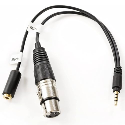 Movo TCB2 XLR Microphone to TRRS Smartphone Adapter with Headphone Jack - Compatible with iPhone and Android - XLR Female to 3.5mm Male Y Splitter