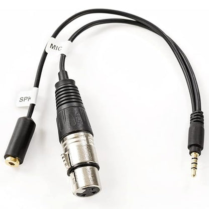 Movo TCB2 XLR Microphone to TRRS Smartphone Adapter with Headphone Jack - Compatible with iPhone and Android - XLR Female to 3.5mm Male Y Splitter
