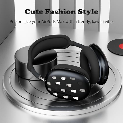 for AirPods Max Headphones Halloween Ear Covers for AirPods Max 2 | Cute Ghost Clear Ear Cups Cover | Black Silicone Ear Pad Case Headband Cover for Apple AirPods Max 2/1 (2026/2024/2020) - color: Ghost D/Black