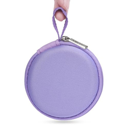Ginsco Mini-Portable Hard Shell Earbuds Case for Apple EarPods Headphones USB-C Wired Ear Buds/Skullcandy Jib Wired Earbuds/Samsung Galaxy Wired Earbuds, Travel Case for Earphones Earplugs (1, Purple) - color: Purple