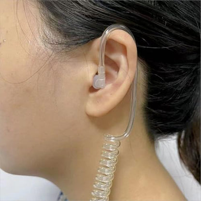 Earpiece with PTT Mic Compatible for Kenwood PKT-300 NX-320 NX-340 TK-2200 TK-3160 NX-3220 NX3320 TH-D72A TH-K20A NX-1200DV, Acoustic Tube Headset, 2 Pin Style (2.5mm+3.5mm)