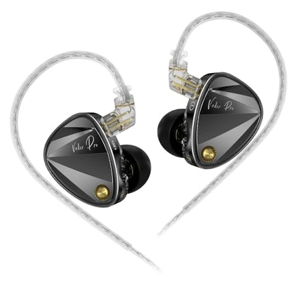 KZ Vader Pro in Ear Monitor, HiFi IEM Earbuds | 6DD, Enhanced Bass & High Resolution, Wide Frequency, Premium Sound Standard, Detachable Cable, 3.5mm Jack no Mic - style: Standard no microphone