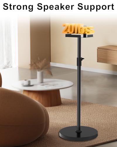 Height Adjustable Speaker Stand for Bose S1 Pro / S1 Pro Plus Floor Stand, Extends 45" to 54", Holds up to 20LBS, Wireless Studio Monitors Heavy Duty Speakers Stands for Bose, Easy to Install, Black